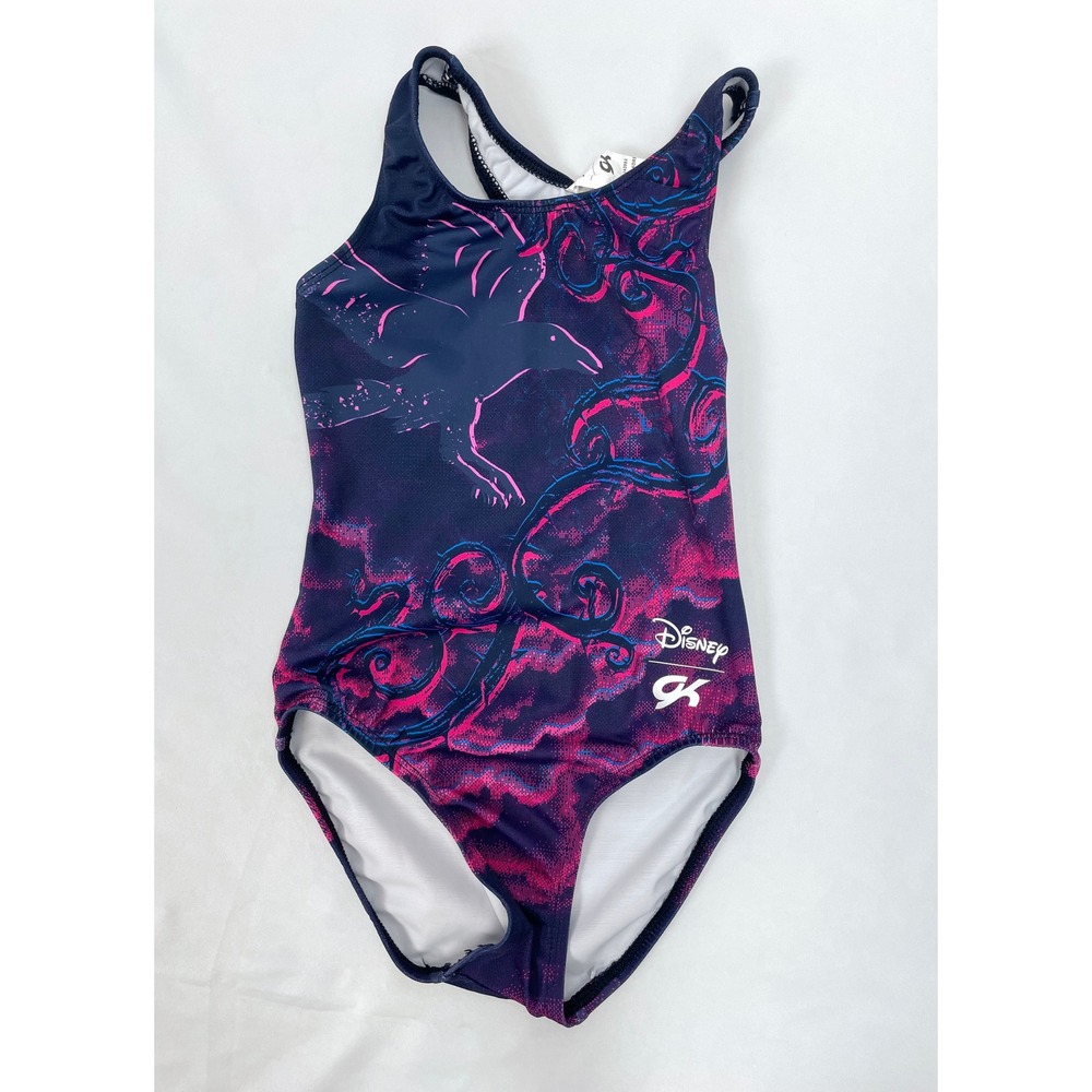 GK Leotard CM Child‎ Medium Disney Maleficent Villian Purple Gymnastics